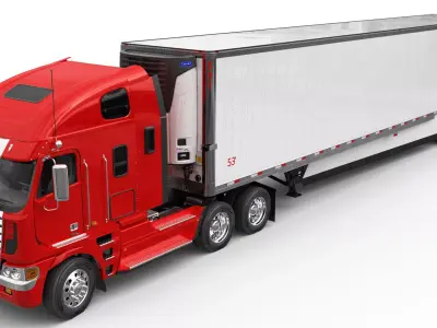 Freightliner Argosy With Trailer  3D model