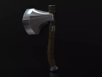 Battle Axe Perfect for Knights Soldiers  Free low-poly 3D model