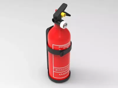 fire extinguishers Low-poly 3D model