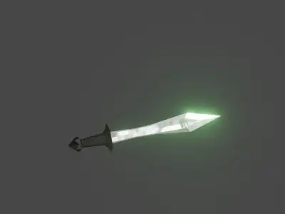 Lowpoly game assets sword Free low-poly 3D model purchase