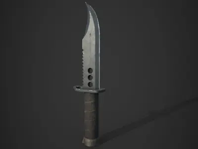 Army Knife with case Low-poly 3D model