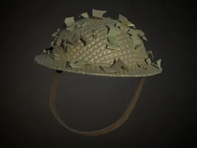 5 British ww2 military helmets works on roblox characters too Low-poly 3D model