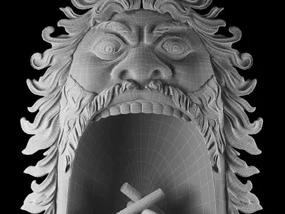 posaidon fireplace 3D model