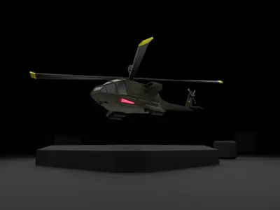 Attack Helicopter - Orka Mk3 Low-poly 3D model