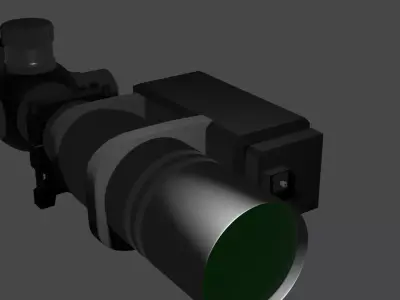 sniper scope Free low-poly 3D model purchase
