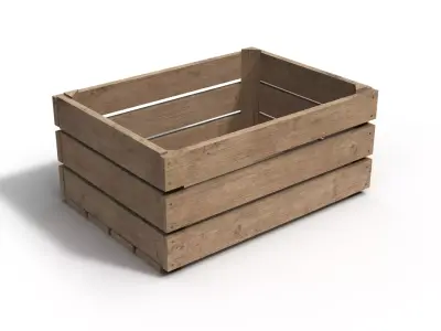 Wooden Crate 3D 3D model get