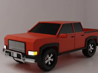 LOW-POLY TRUCK toy Free 3D model