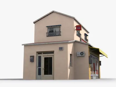 Japanese House x11 Low-poly 3D model purchase