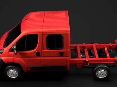 Citroen Jumper Relay Chassis Truck Crew Cab 3450 WB 2014 3D model