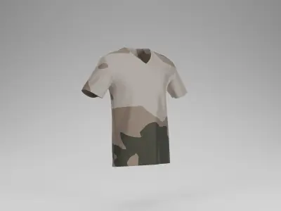 Military T-shirt High-poly 3D model 3D model