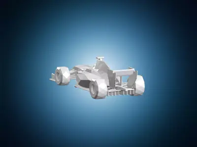Low Poly F1 Car 3D print model