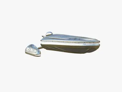 Alien Spaceship UFO H02 Aluminum - Sci Fi Spacecraft Design Low-poly 3D model
