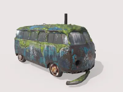 Mossy Van With Chimney 3D model