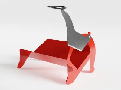 Metal Bread Cutter Low-poly 3D model