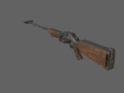 Rifle Unreal 1  Low-poly 3D model