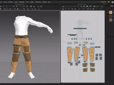 Tactical pants 3D model