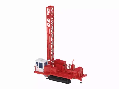 Drill Rig Mining D245S Low-poly 3D model