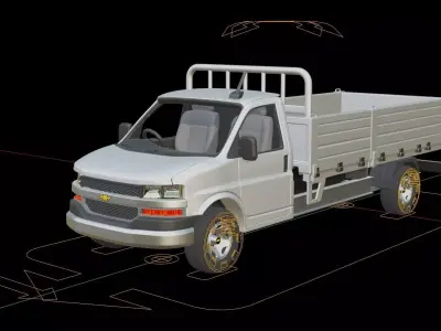  Chevrolet Express Cutaway Flatbed 3D model