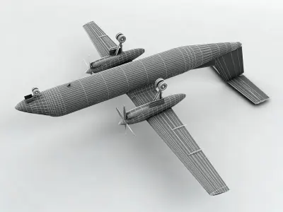 Dash 8-300 Airliner British Airways M 3D model