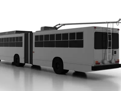 Trolleybus Kiyv-12-00 Low Low-poly 3D model