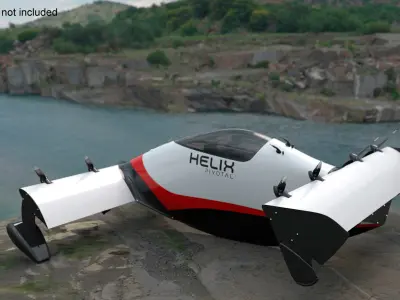 Helix Pivotal Electric VTOL Aircraft 3D model