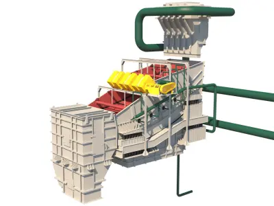 zaranda sludge dewatering machine 3D model