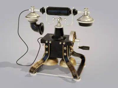 19th Century phone Low-poly 3D model