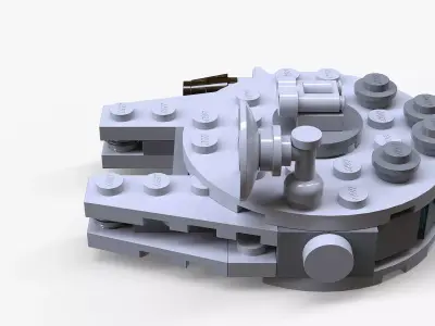 Lego Millennium Falcon Low-poly 3D model