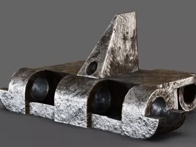 Tank track Free low-poly 3D model