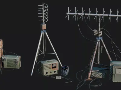 Modular Kit Jungle Props Low-poly 3D model