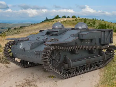 UE Tractor German Vray 3D model
