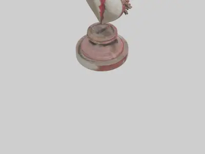 Liberated Heart statue model Low-poly 3D model