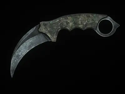 3D Karambit - 6 COLORS Low-poly 3D model