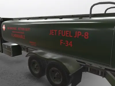  Refueler Green International 7400  Low-poly 3D model