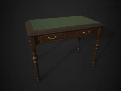 Antique Desk 3D Model Low-poly 3D model