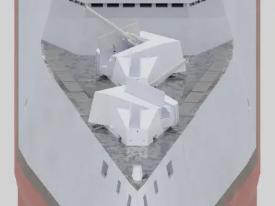 US NAVY USS Zumwalt DDG-1000 destroyer Low-poly 3D model