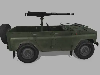 UAZ Military  Low-poly 3D model