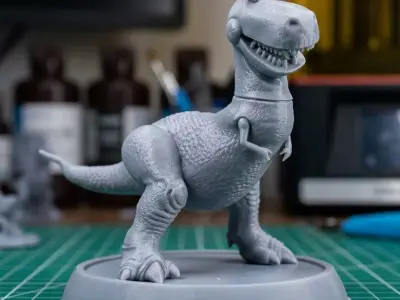 Rex Toy Story -  3D Statue Model - Multi-Part - Pre-supported 3D print model