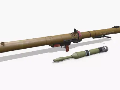RPG-29 Anti Tank Rocket Launcher Low-poly PBR Low-poly 3D model