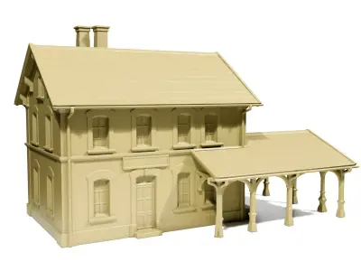 Train station 3D print model