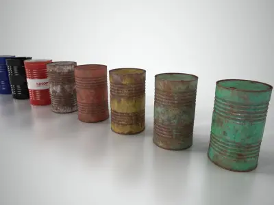 Oil Barrel 3 Low-poly 3D model