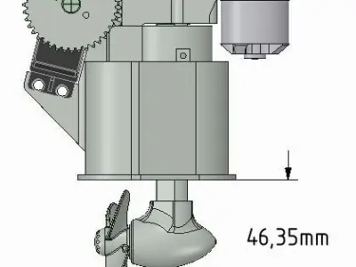 Retractable thruster 3D print model
