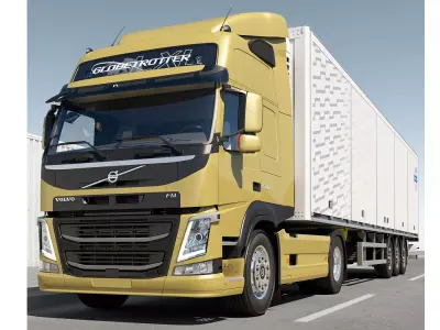 VOLVO FM 2013 With Trailer 3D model