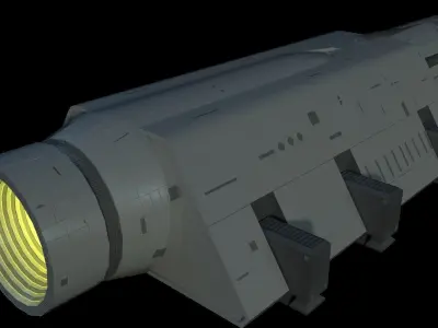 Superlaser Siege Cannon Low-poly 3D model