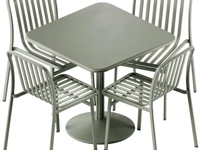 Kano Chair and Jos Square Table by Babel D 3D model