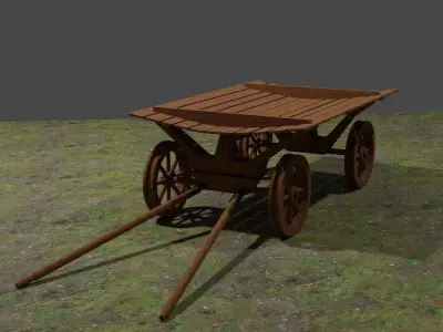 Shop pack in medieval style PBR Low poly game ready  Low-poly 3D model