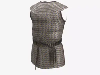Ancient Armor LoricaSerta 3D Model Game Ready PBR Low Poly Low-poly 3D model