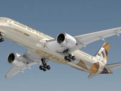 Boeing 787-9 Etihad Airways 3D model