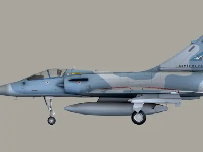 Mirage 2000 Low-poly 3D model by Boba3d