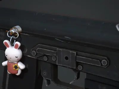 Rabbit Weapon Charm - Low Poly Game Ready Low-poly 3D model